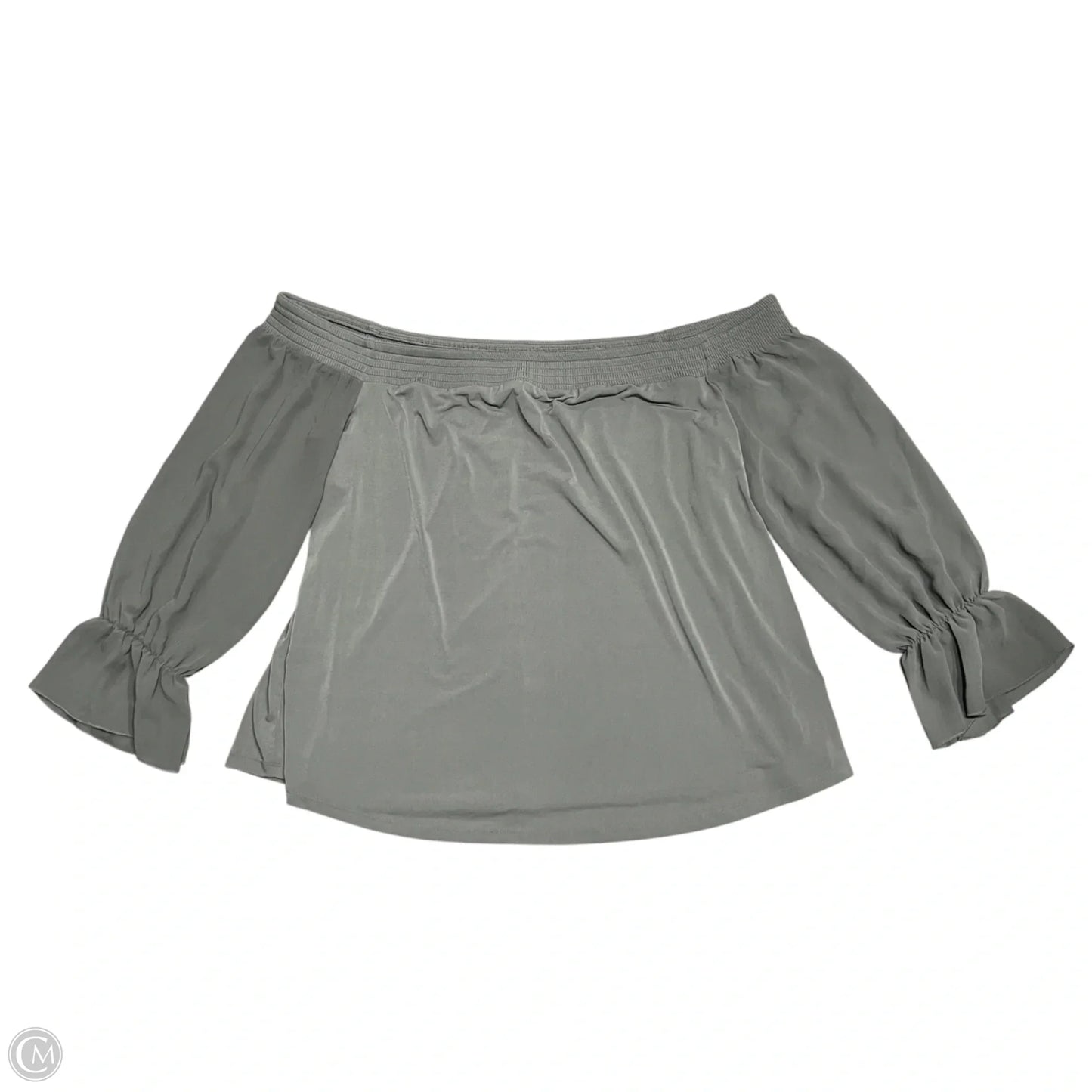 Blouse Long Sleeve By Torrid In Grey, Size: 2x