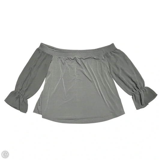 Blouse Long Sleeve By Torrid In Grey, Size: 2x