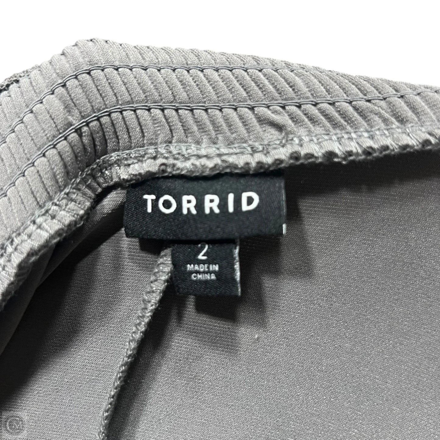 Blouse Long Sleeve By Torrid In Grey, Size: 2x