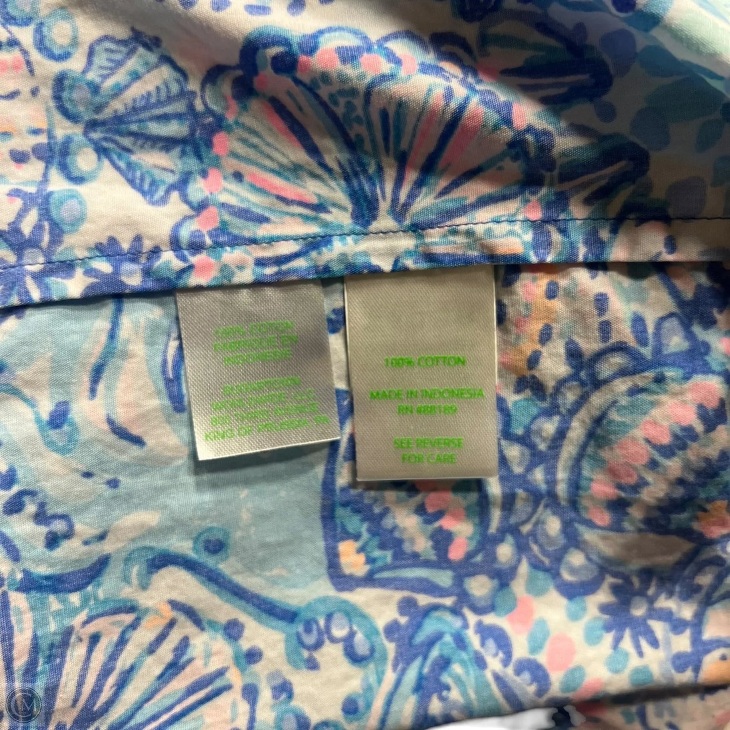 Top Sleeveless Designer By Lilly Pulitzer In Blue & Pink, Size: M