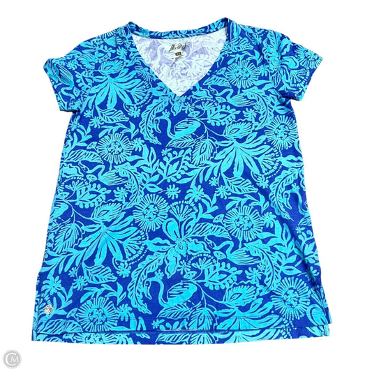 Top Short Sleeve Designer By Lilly Pulitzer In Blue, Size: Xs
