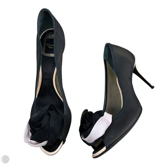 Shoes Luxury Designer By Dior In Black & Pink, Size: 10.5