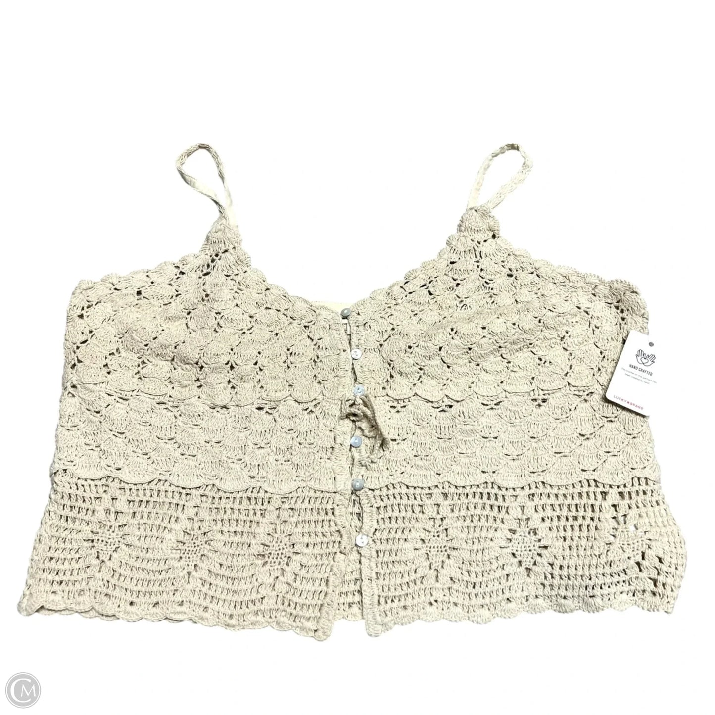 Top Sleeveless By Lucky Brand In Tan, Size: Xxl