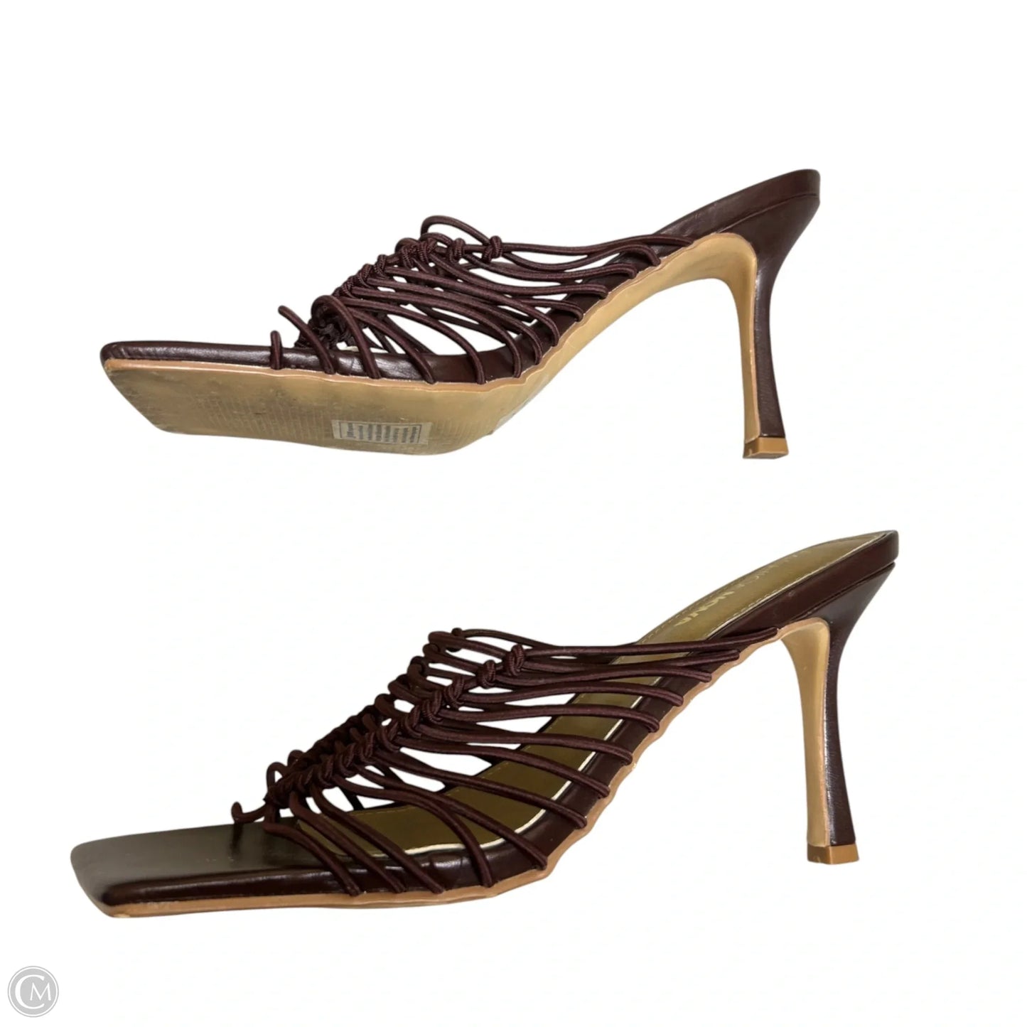 Sandals Heels Stiletto By Fashion Nova In Brown, Size: 10