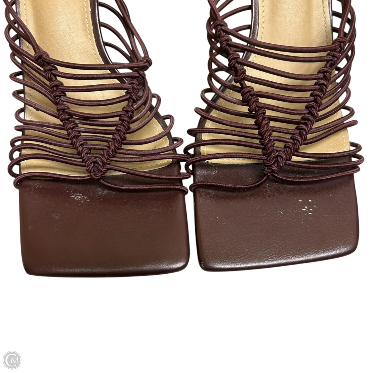 Sandals Heels Stiletto By Fashion Nova In Brown, Size: 10