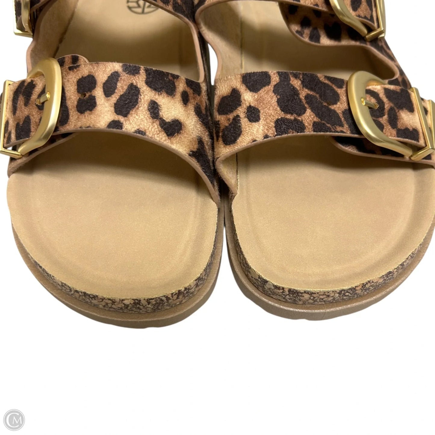 Sandals Flats By Empty Entire In Animal Print, Size: 11