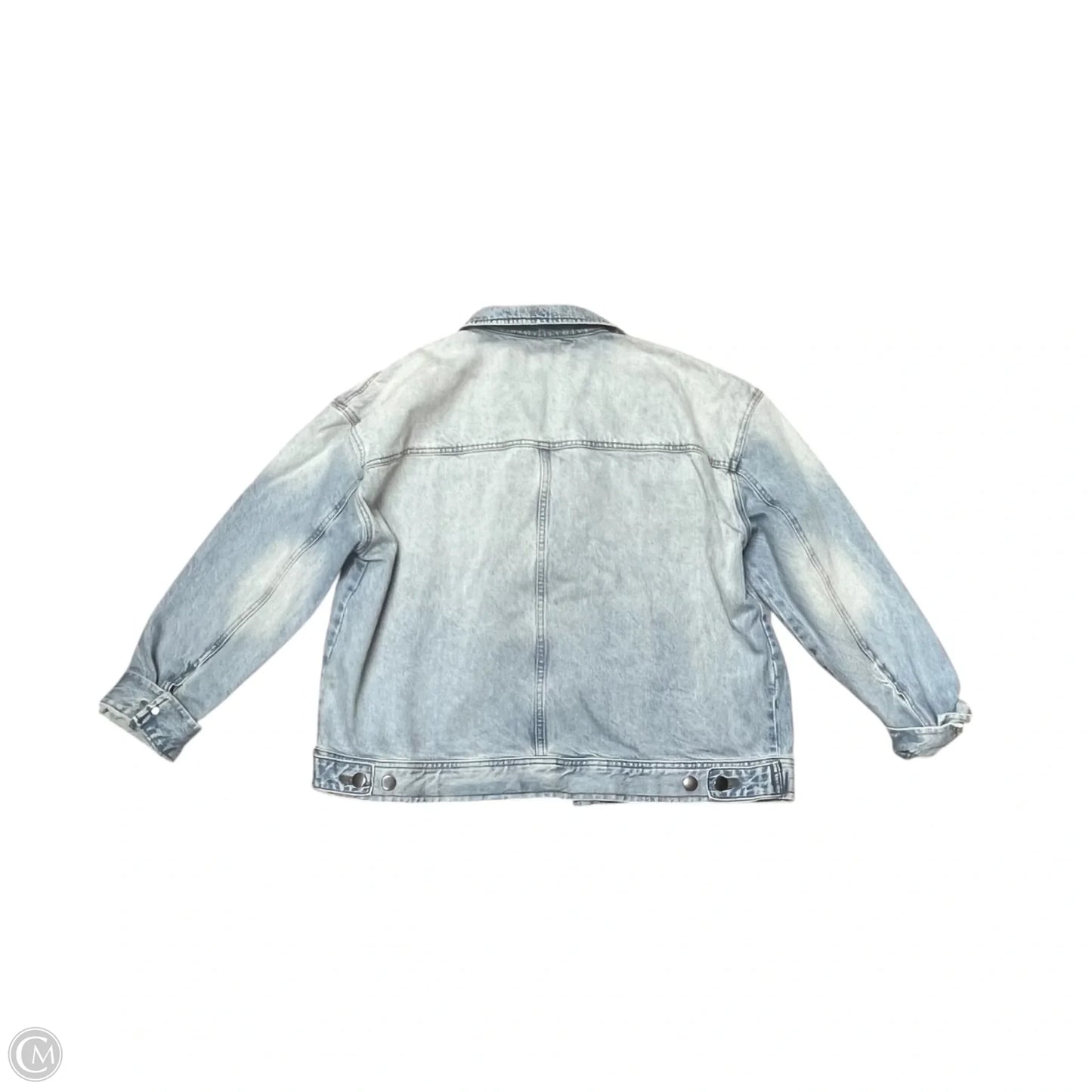 Jacket Denim By Something Navy In Blue Denim, Size: Xl