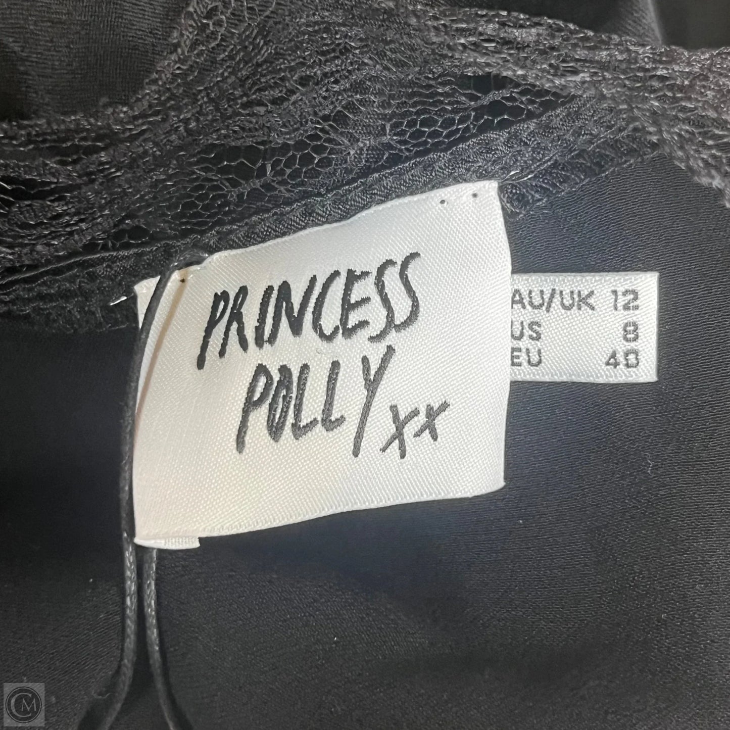 Top Short Sleeve By Princess Polly In Black, Size: 8