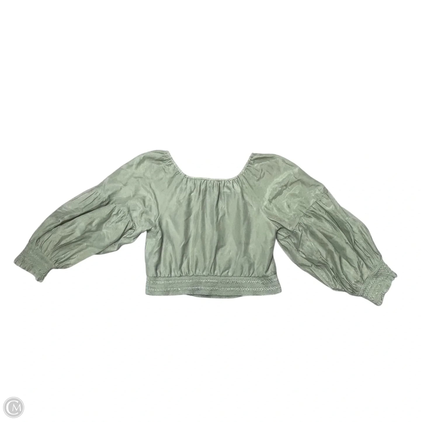 Top Long Sleeve Designer By Alice + Olivia In Green, Size: M