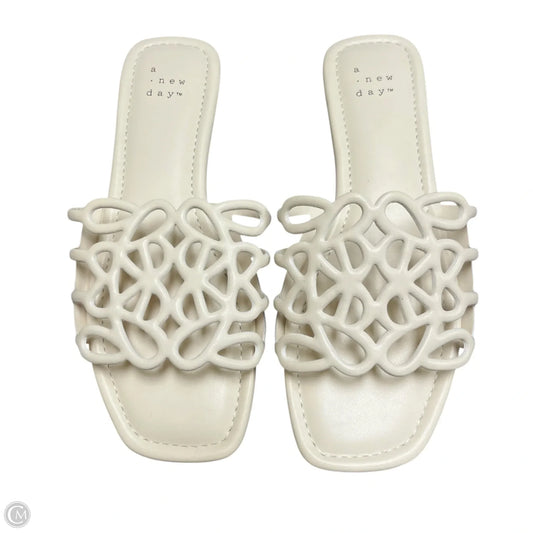 Sandals Flats By A New Day In White, Size: 5