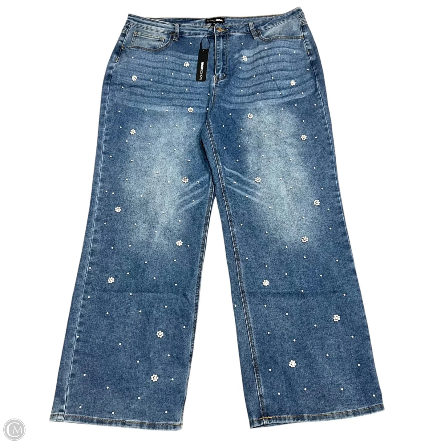 Jeans Boyfriend By Fashion Nova In Blue Denim, Size: 18