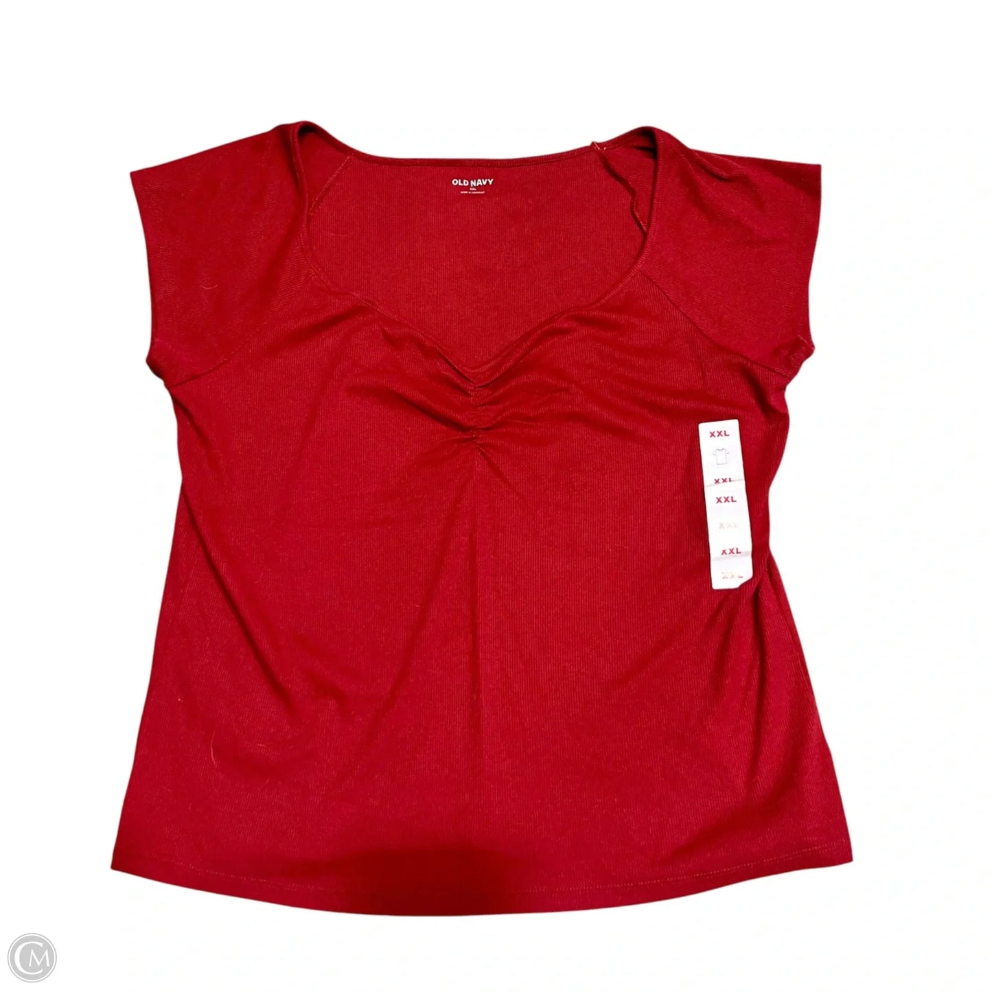 Top Short Sleeve By Old Navy In Red, Size: Xxl