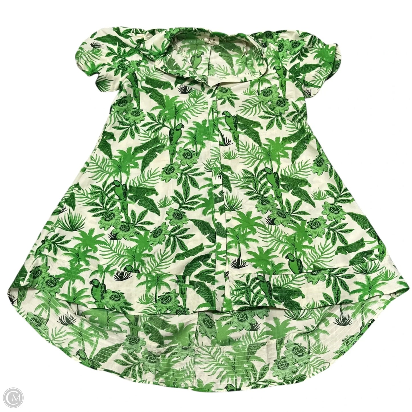 Dress Casual Midi By Her Destiny  In Green & White, Size: L