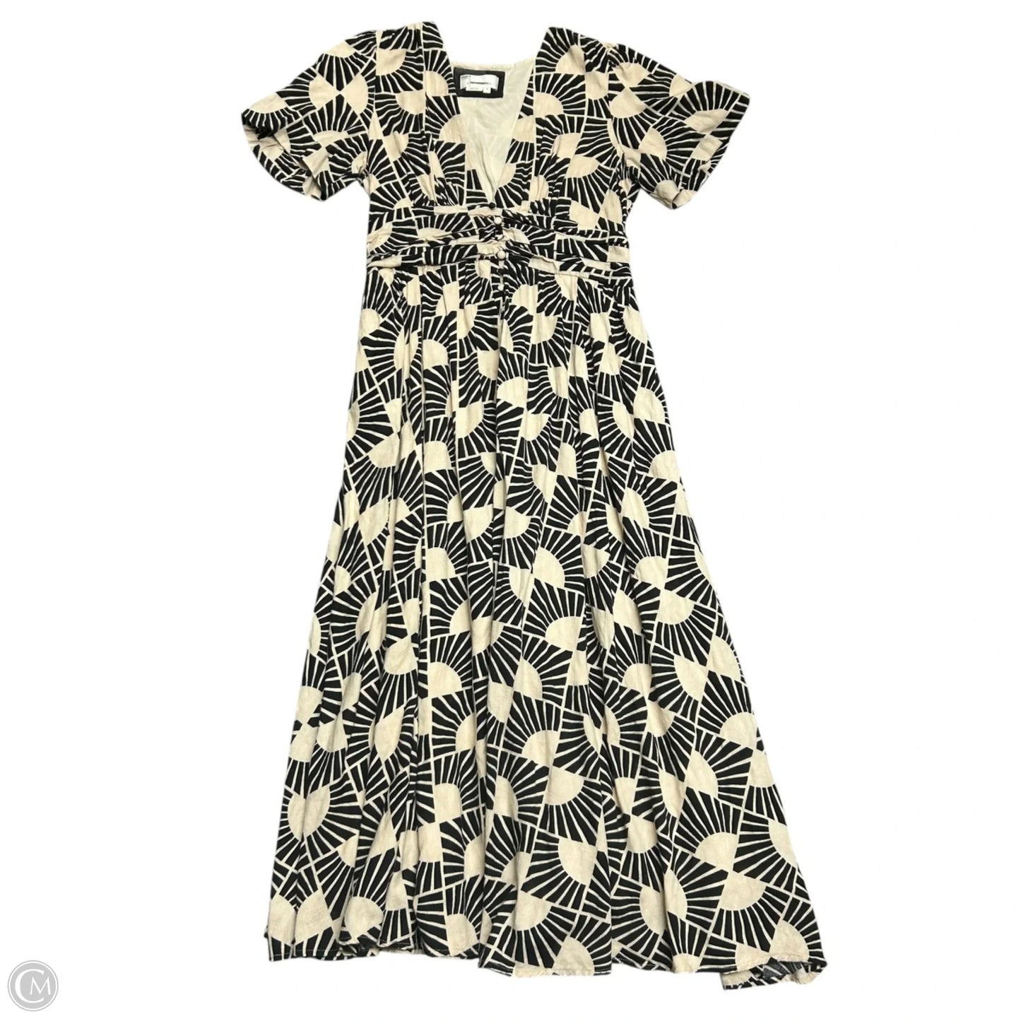 Dress Casual Maxi By Anthropologie In Black & Tan, Size: M
