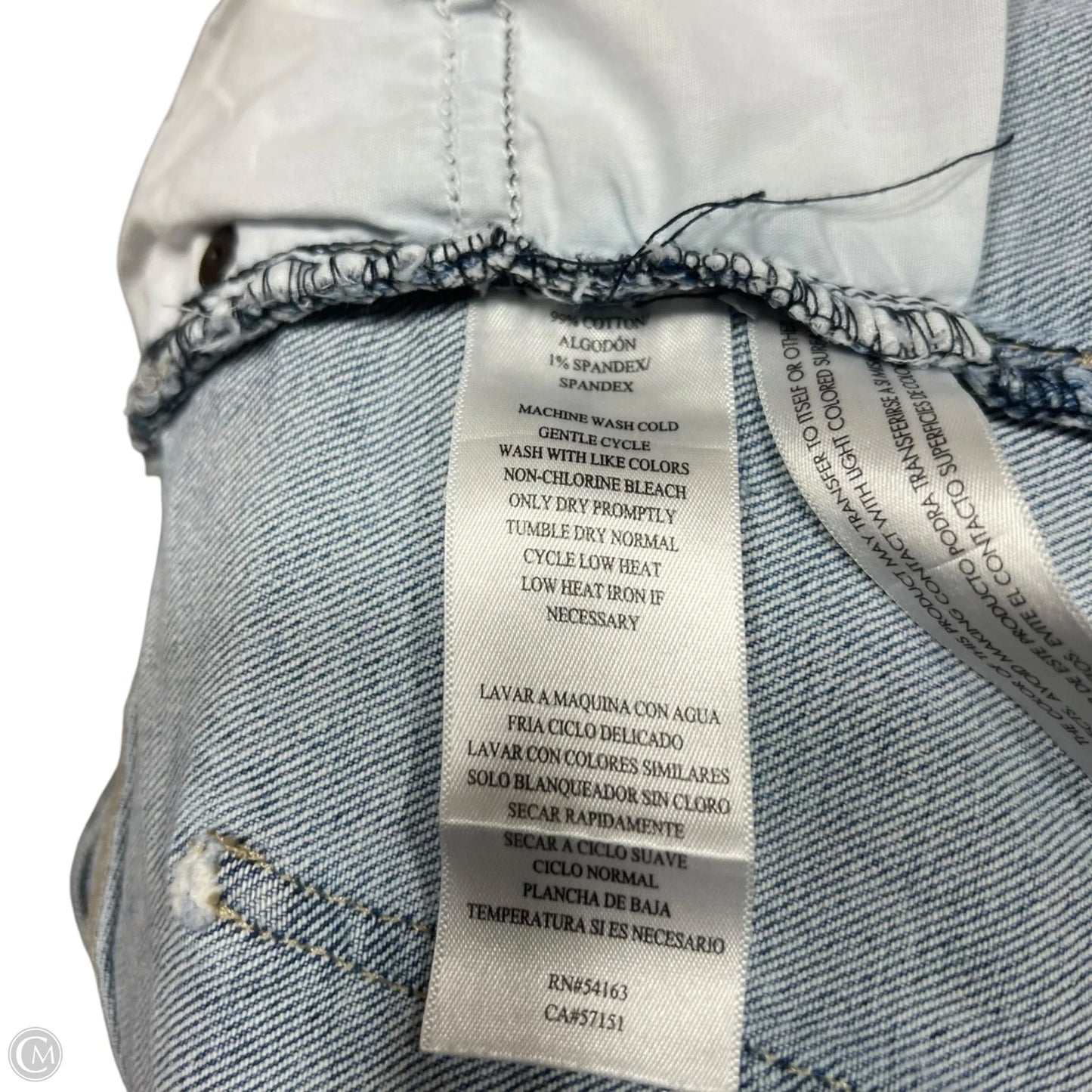 Jeans Straight By Calvin Klein In Blue Denim, Size: 12