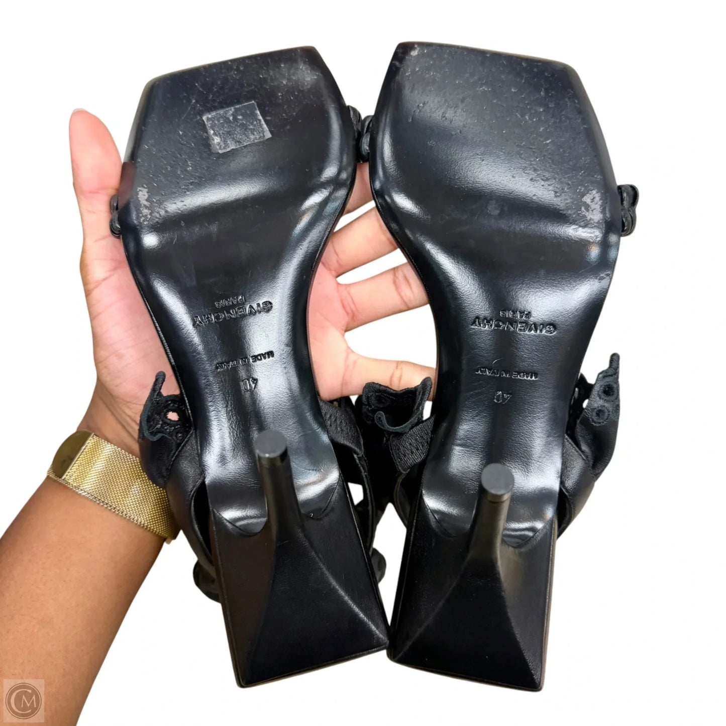 Sandals Luxury Designer By Givenchy In Black, Size: 9.5