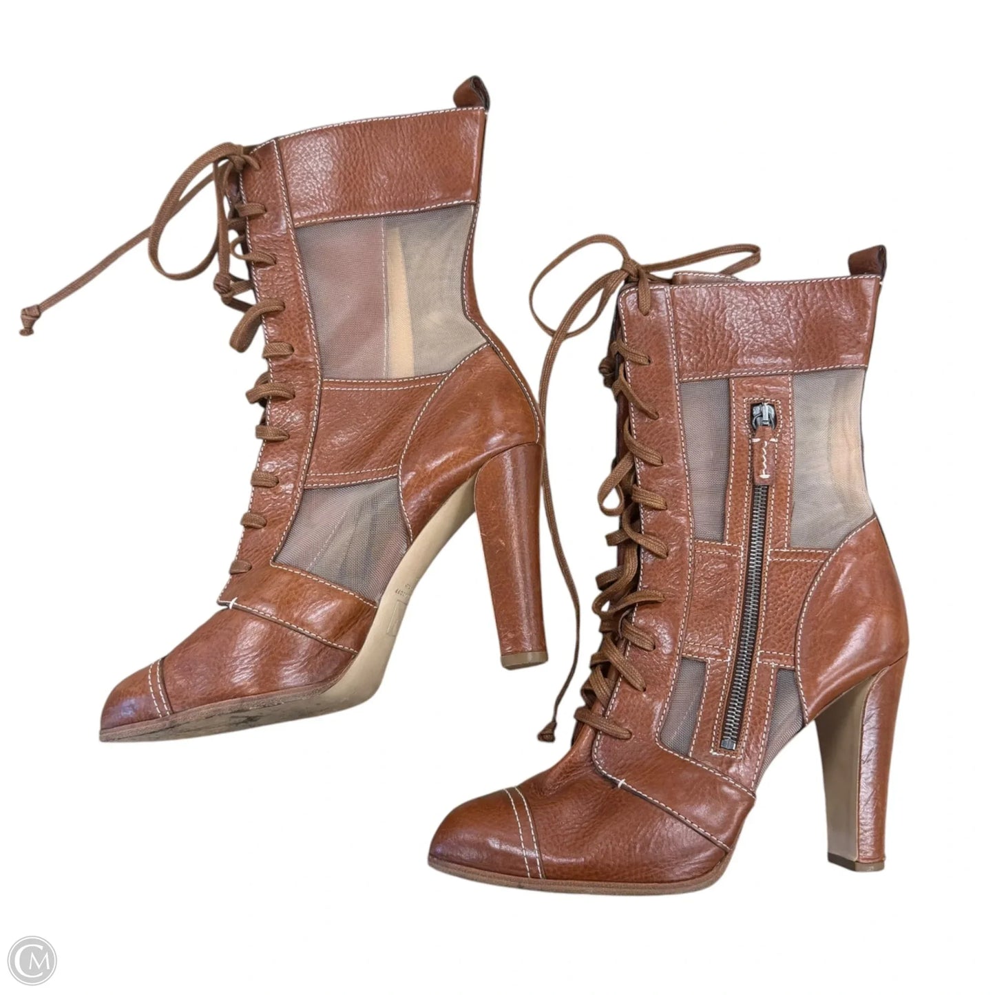 Boots Mid-calf Heels By Reed Krakoff In Brown, Size: 9.5