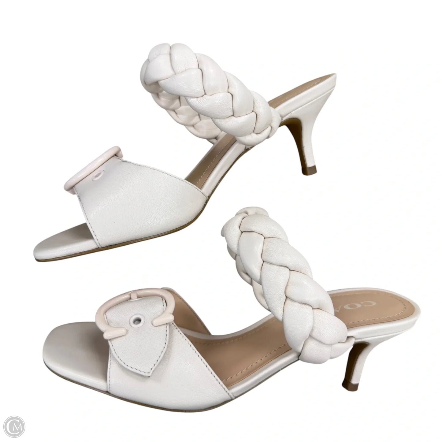 Sandals Designer By Coach In Ivory, Size: 5