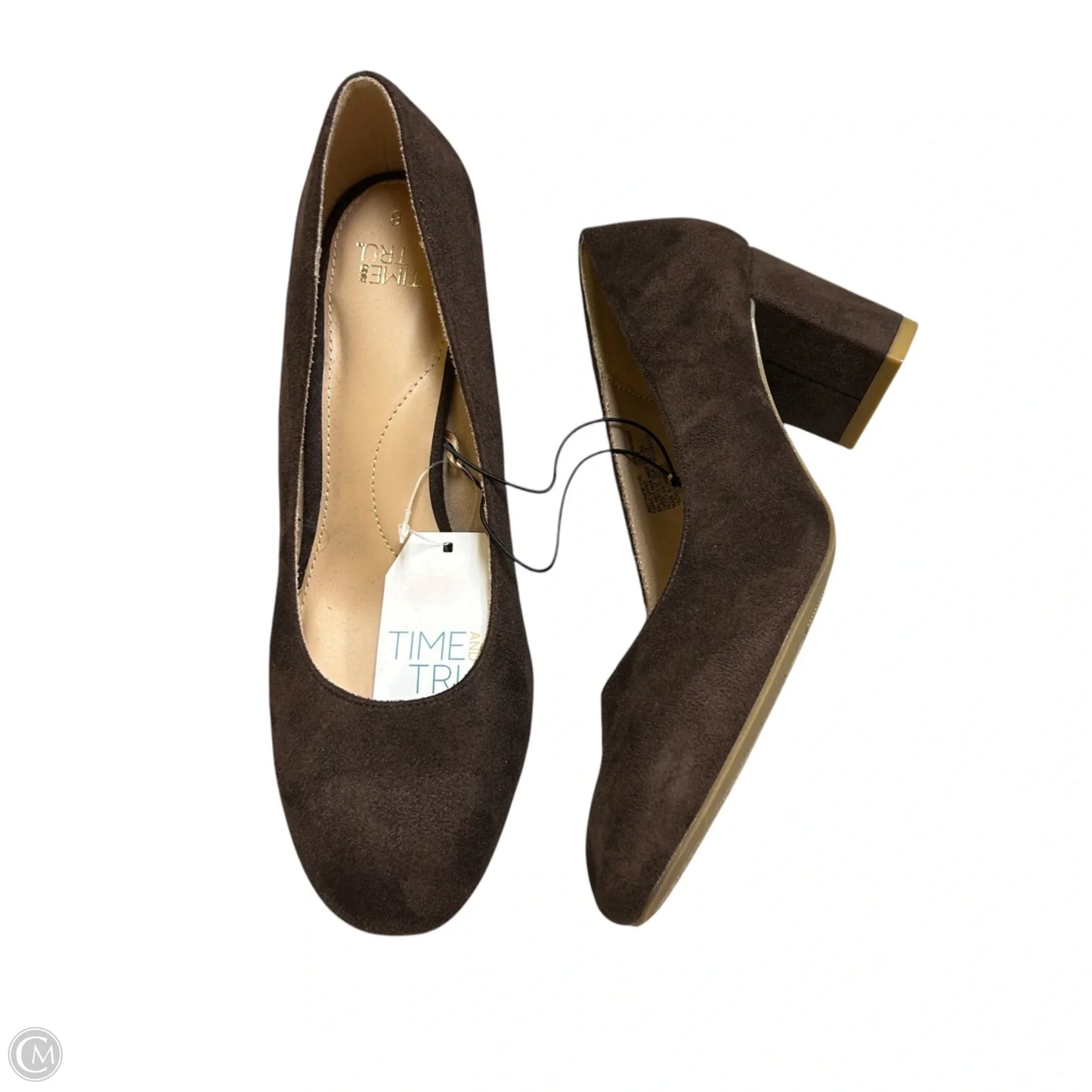 Shoes Heels Block By Time And Tru In Brown, Size: 8