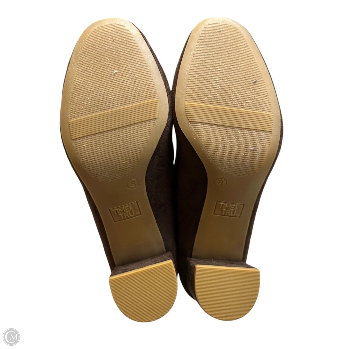 Shoes Heels Block By Time And Tru In Brown, Size: 8