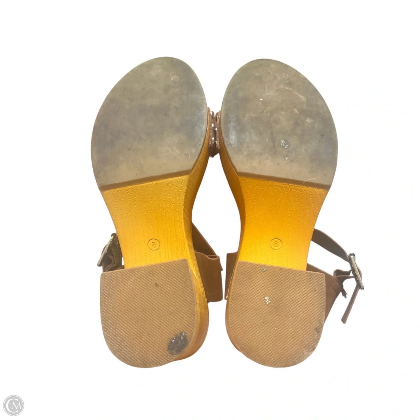 Sandals Heels Block By Mia In Brown, Size: 8