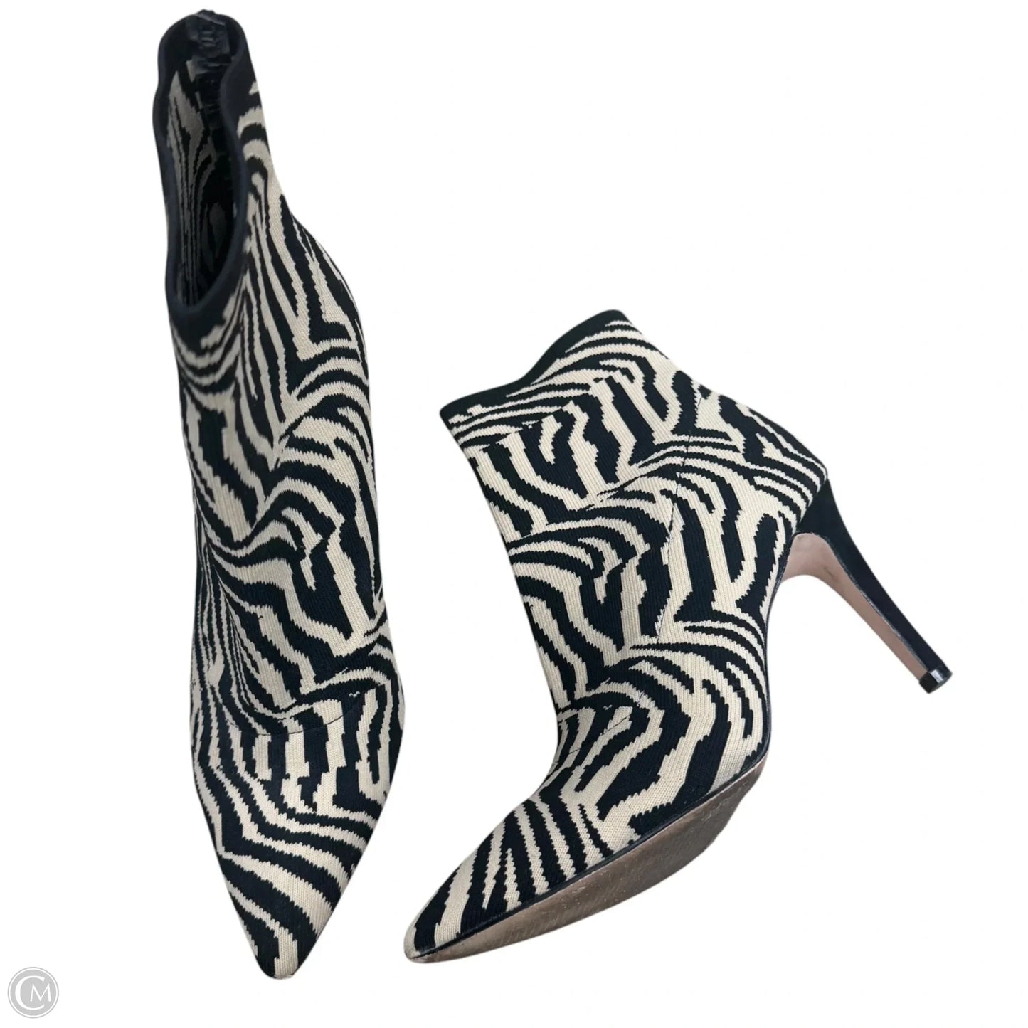 Boots Ankle Heels By Mia In Black & Brown, Size: 7.5
