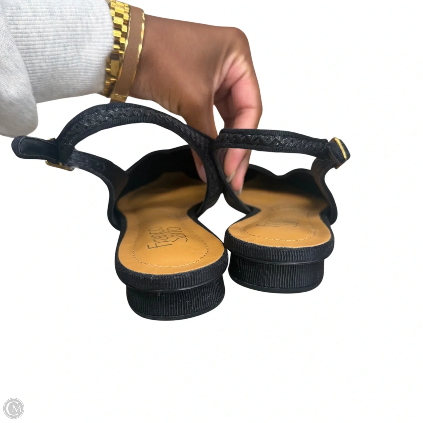 Shoes Flats By Franco Sarto In Black & Brown, Size: 7.5