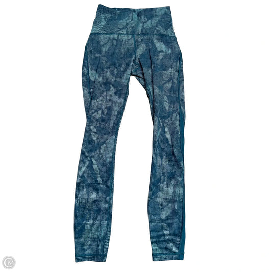 Athletic Leggings Capris By Lululemon In Teal, Size: 2