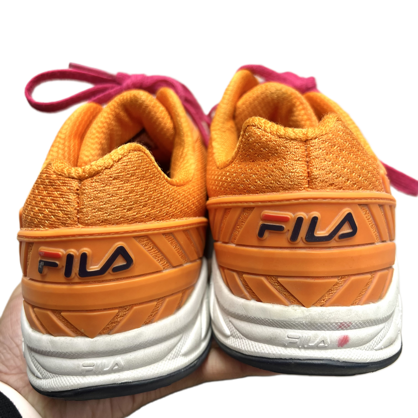 Shoes Athletic By Fila In Orange & Pink, Size: 8.5