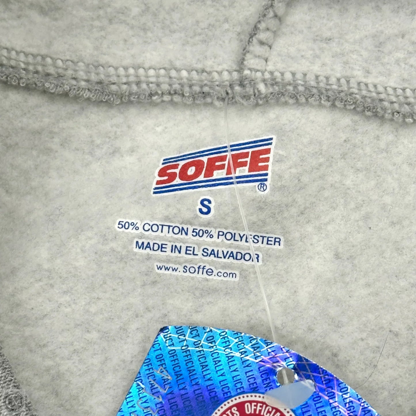 Sweatshirt Hoodie By Soffe In Grey, Size: S