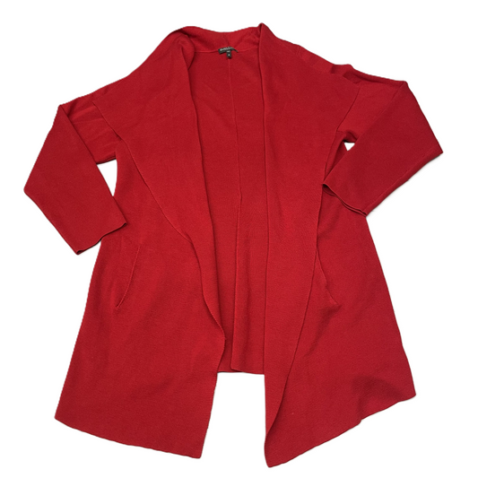 Sweater Cardigan By Eileen Fisher In Red, Size: 1x