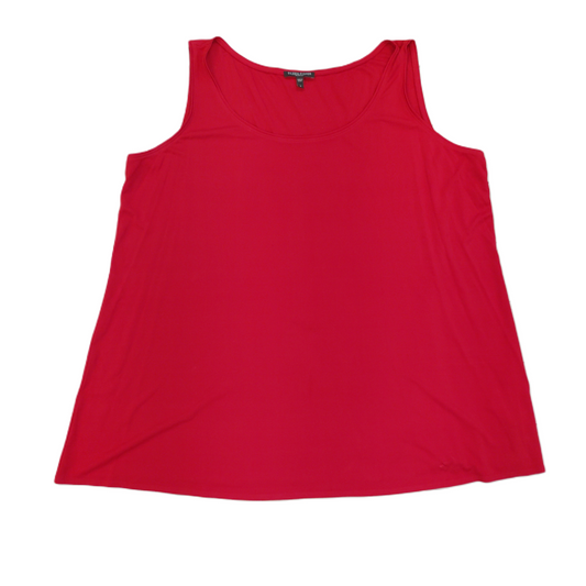 Red Top Sleeveless Basic By Eileen Fisher, Size: 1x