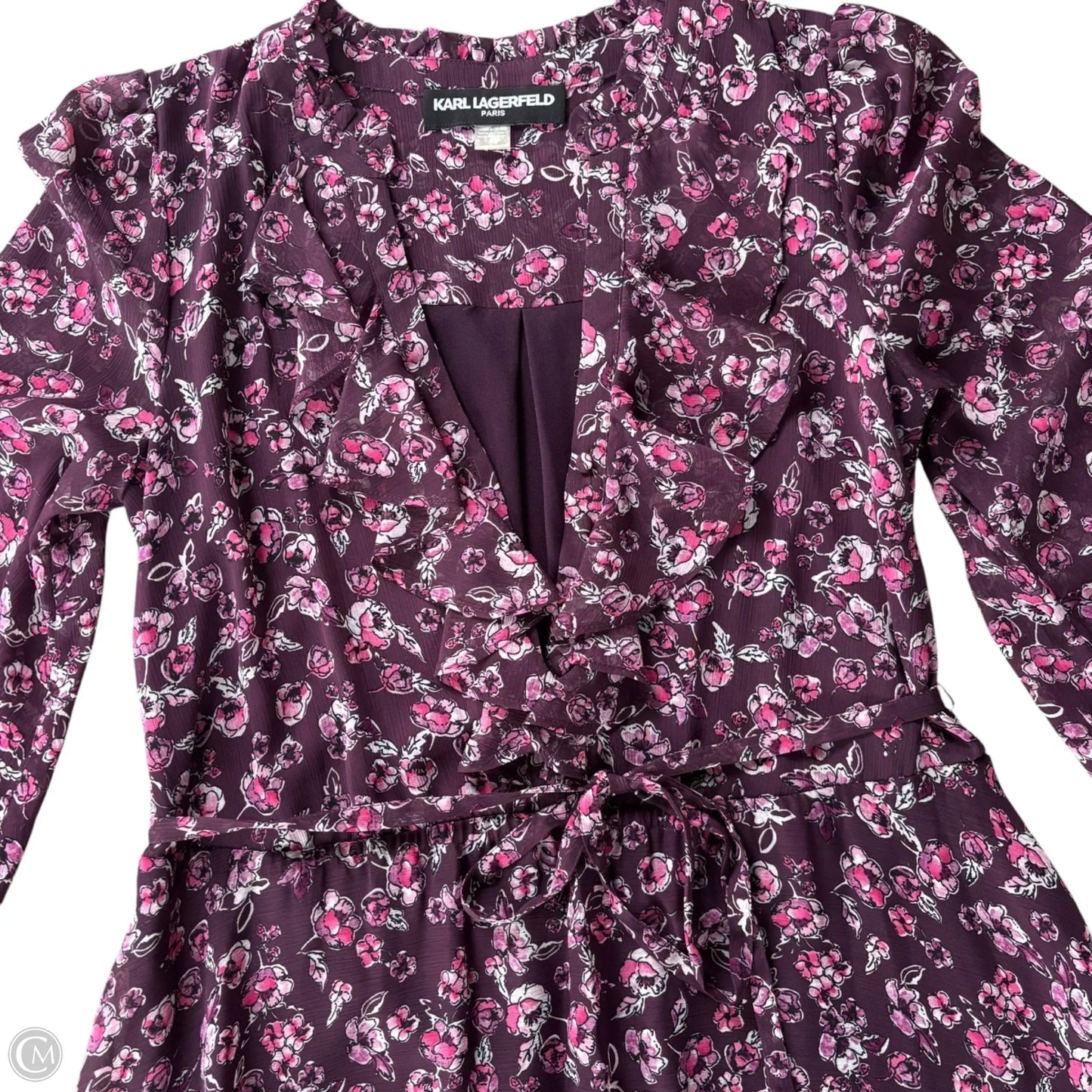 Dress Designer By Karl Lagerfeld In Purple, Size: Xs