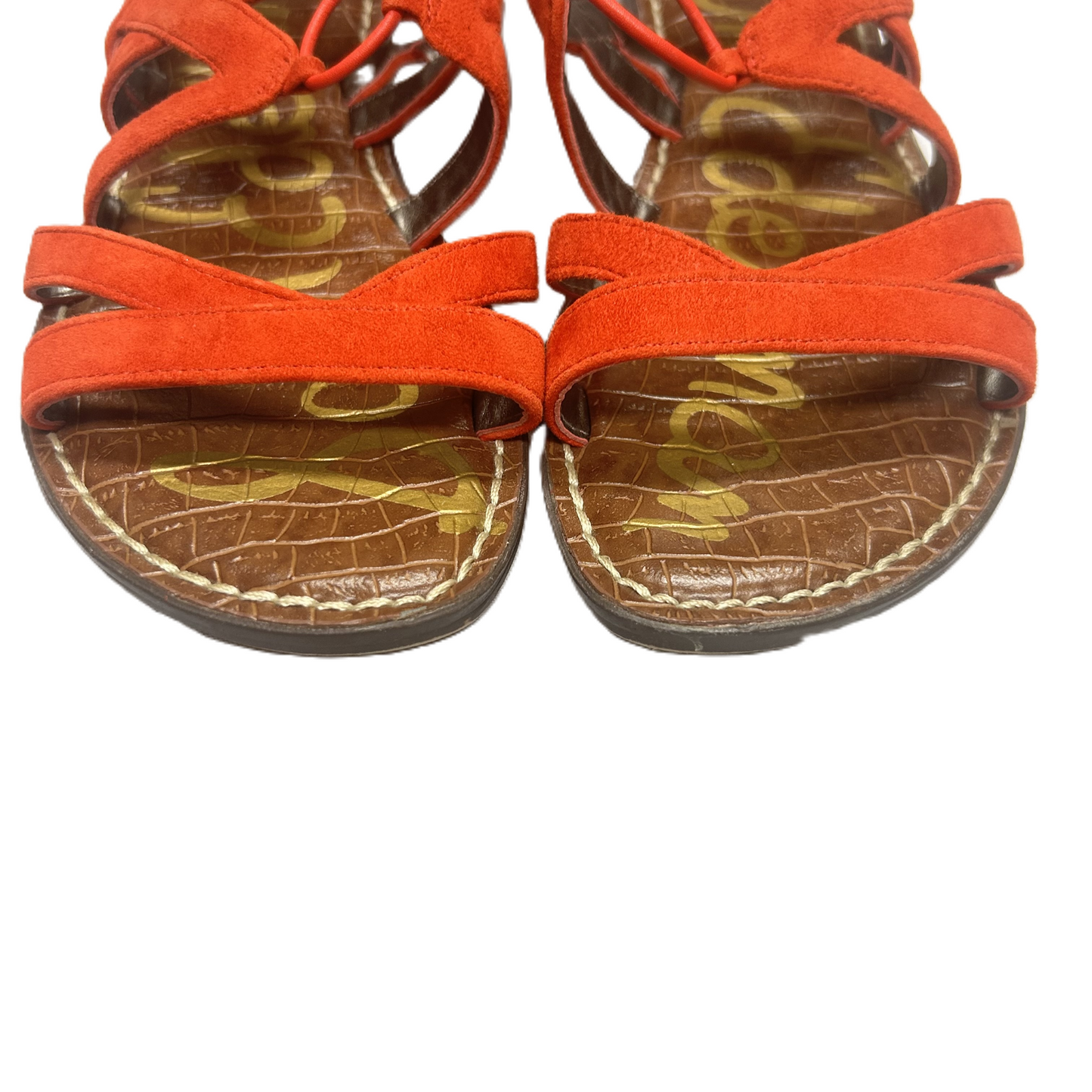 Red Sandals Designer By Sam Edelman, Size: 8