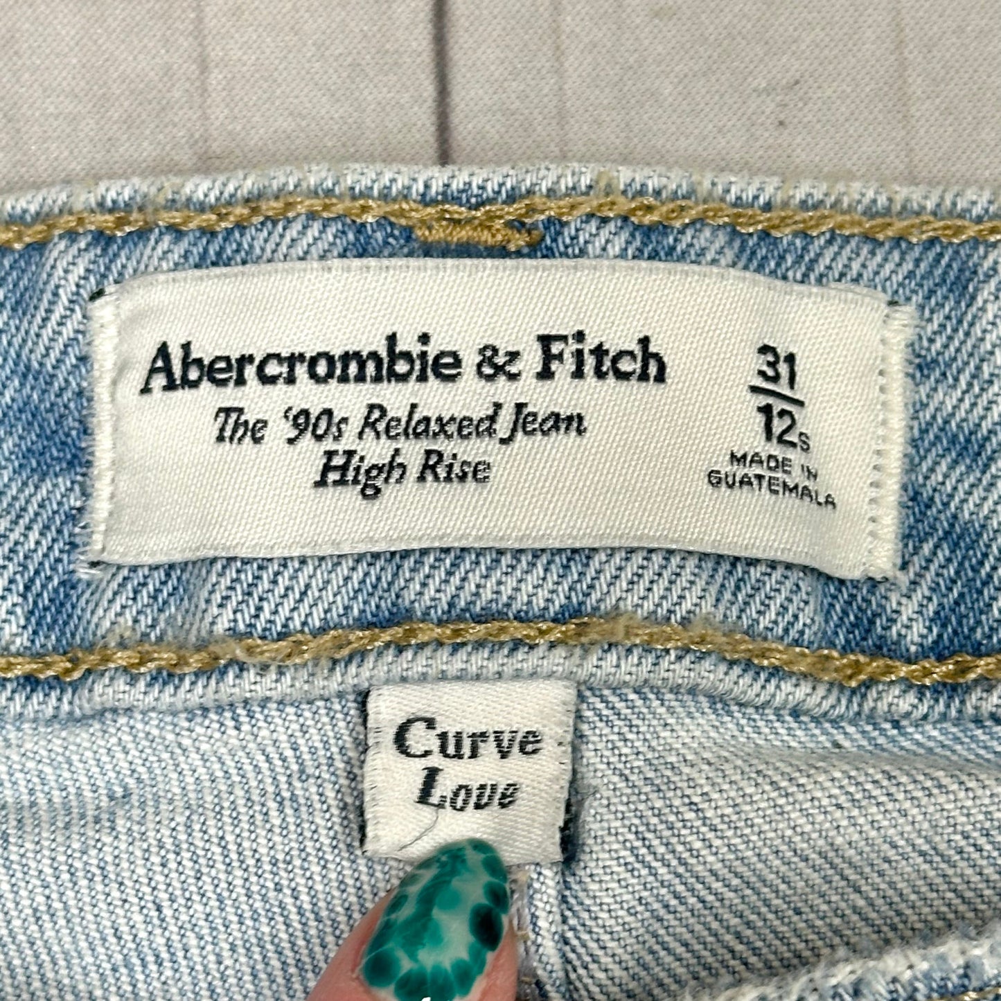 Jeans Boyfriend By Abercrombie And Fitch In Blue Denim, Size: 12