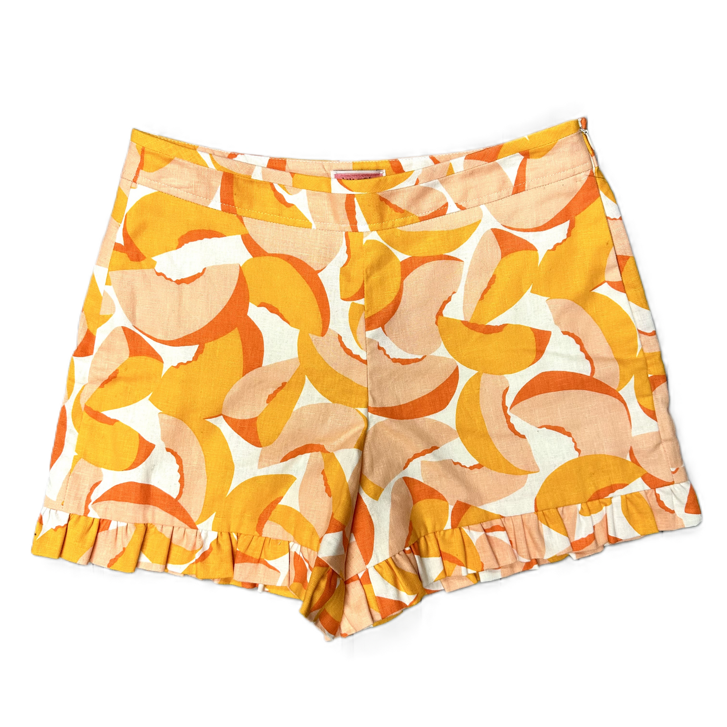 Shorts Designer By Kate Spade In Orange & White, Size: S