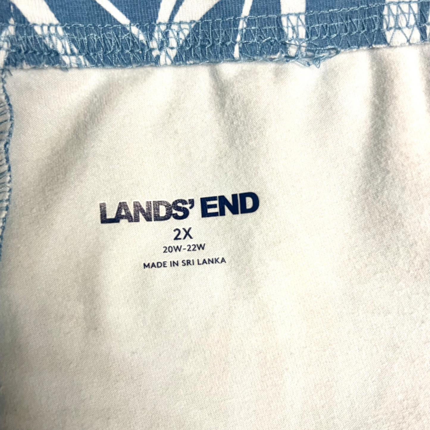 Pants Cropped By Lands End In Blue, Size: 2x