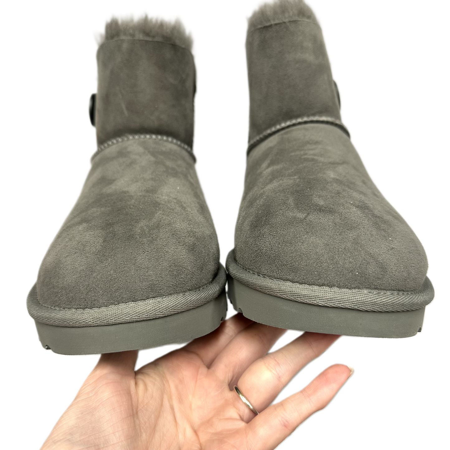 Boots Designer By Ugg In Grey, Size: 11