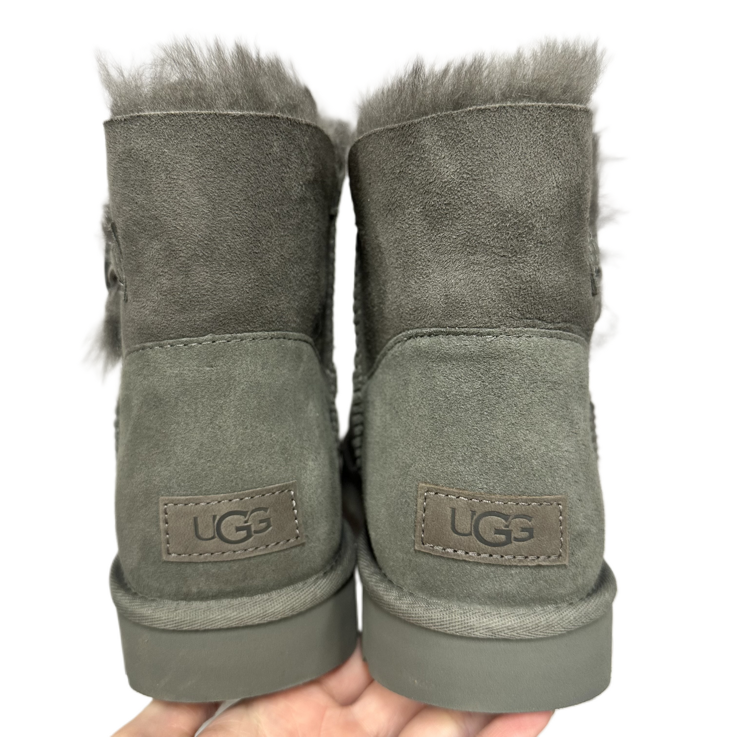 Boots Designer By Ugg In Grey, Size: 11