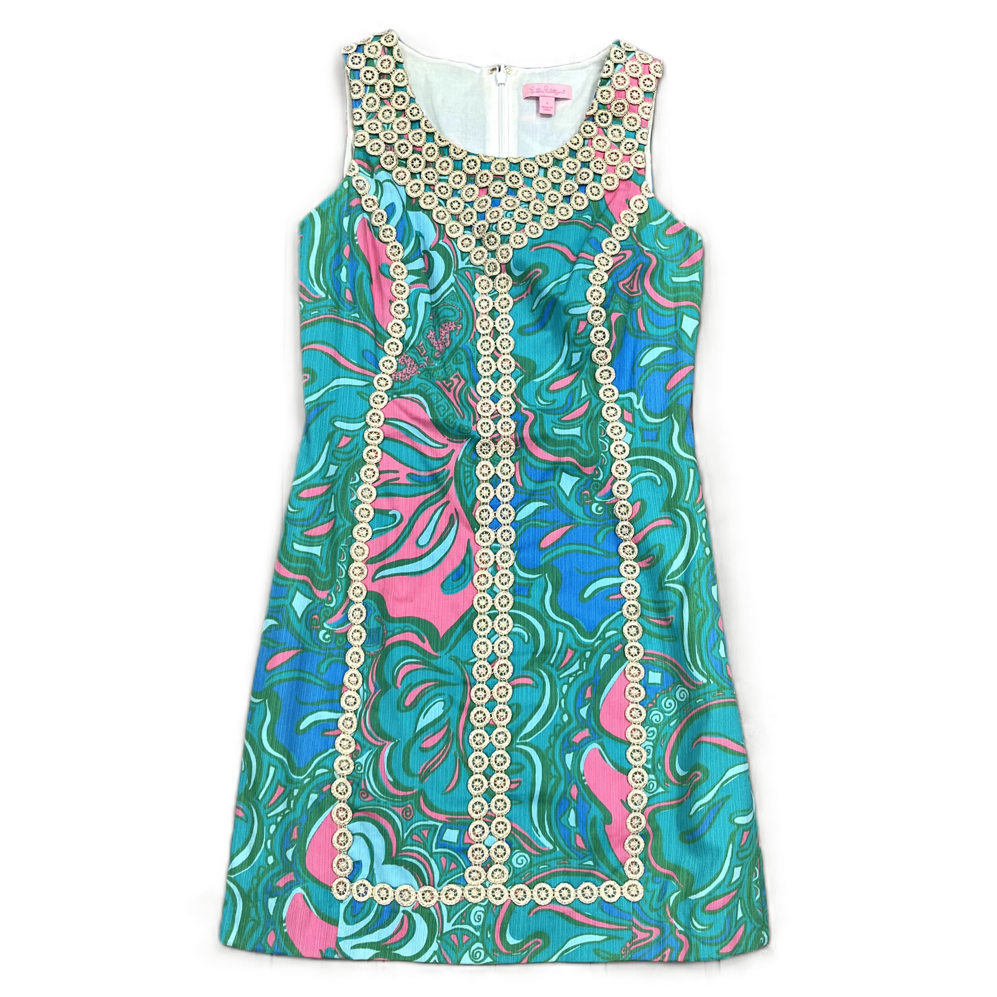 Dress Designer By Lilly Pulitzer In Blue & Green, Size: S