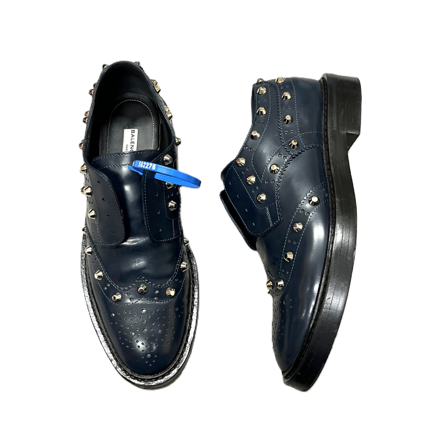 Shoes Luxury Designer By Balenciaga In Navy, Size: 9.5