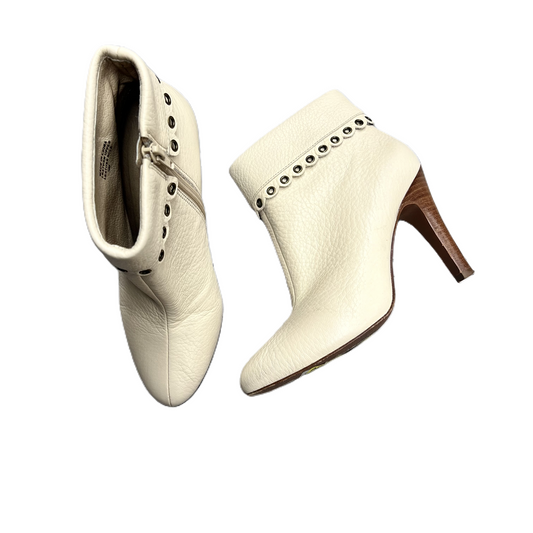 Boots Ankle Heels By Michael By Michael Kors In Cream, Size: 5.5