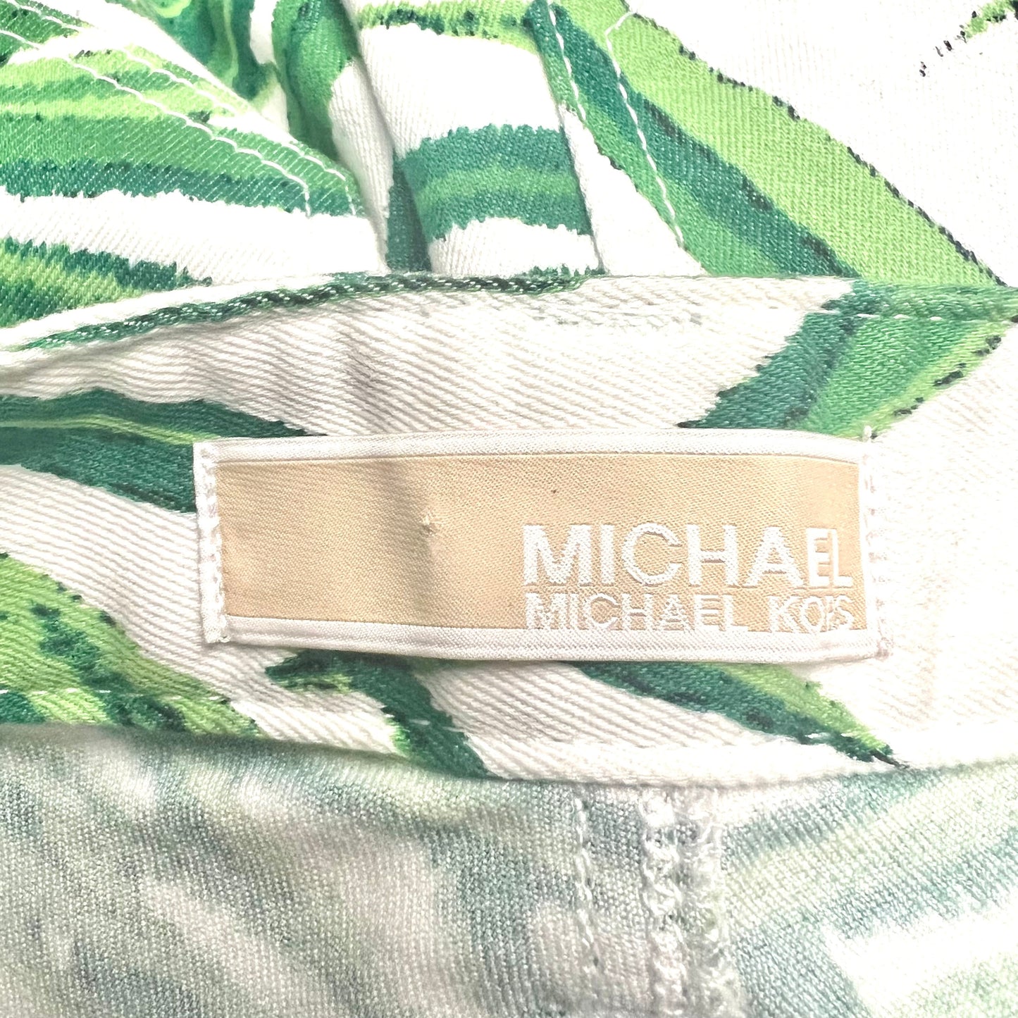 Jeans Skinny By Michael By Michael Kors In Green & White, Size: 2