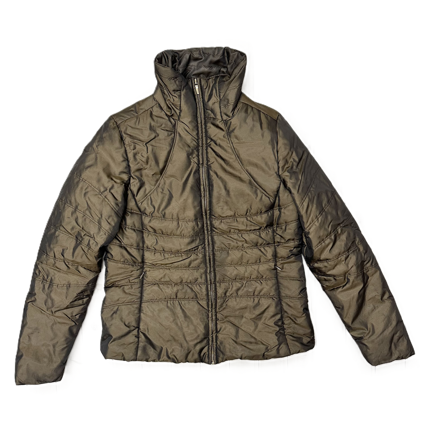 Coat Puffer & Quilted By Carole Little In Bronze, Size: S