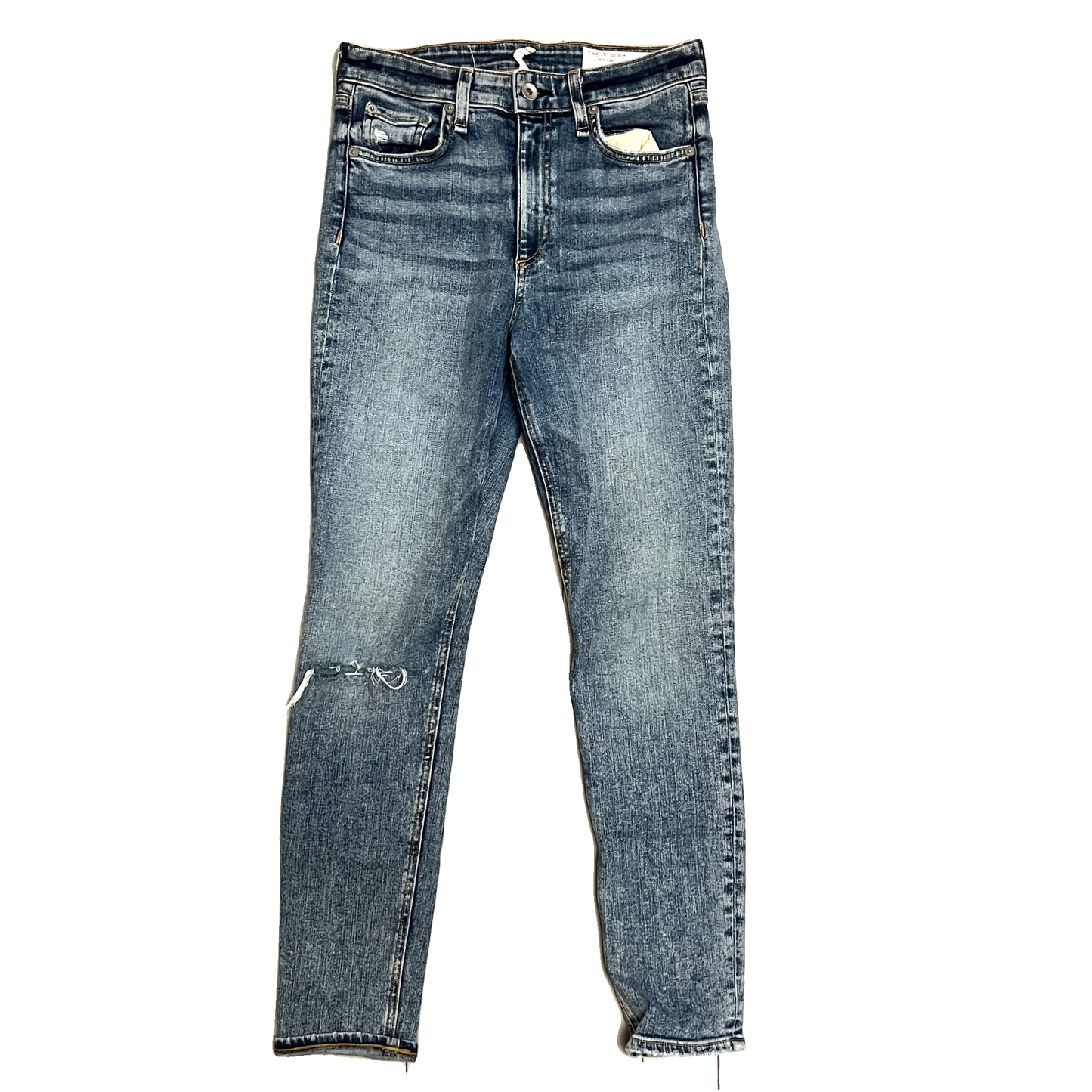 Jeans Skinny By Rag And Bone In Blue Denim, Size: 2