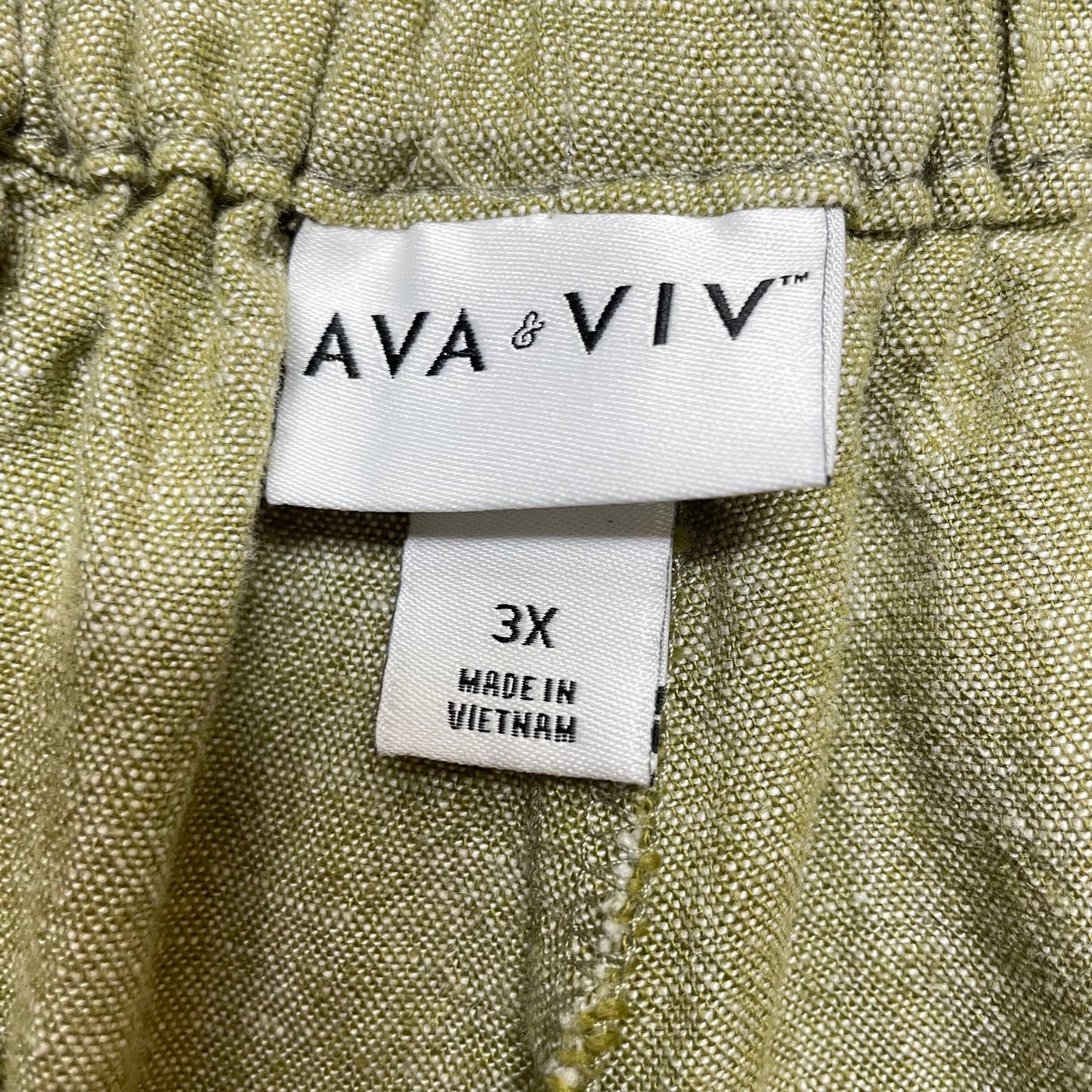 Green & Tan Shorts By Ava & Viv, Size: 3x
