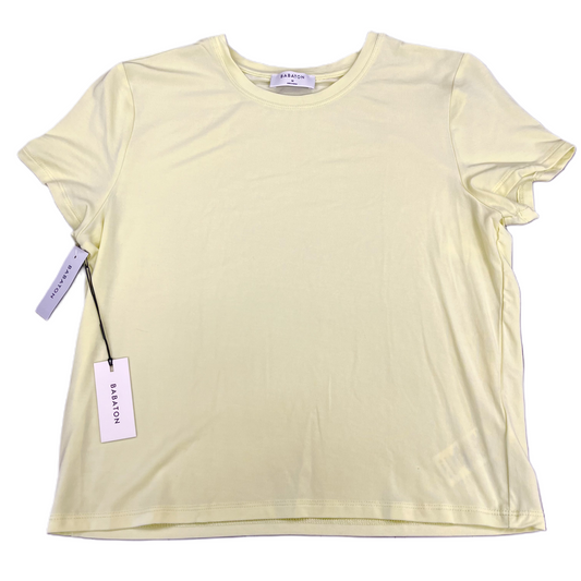 Yellow Top Short Sleeve By Babaton, Size: M