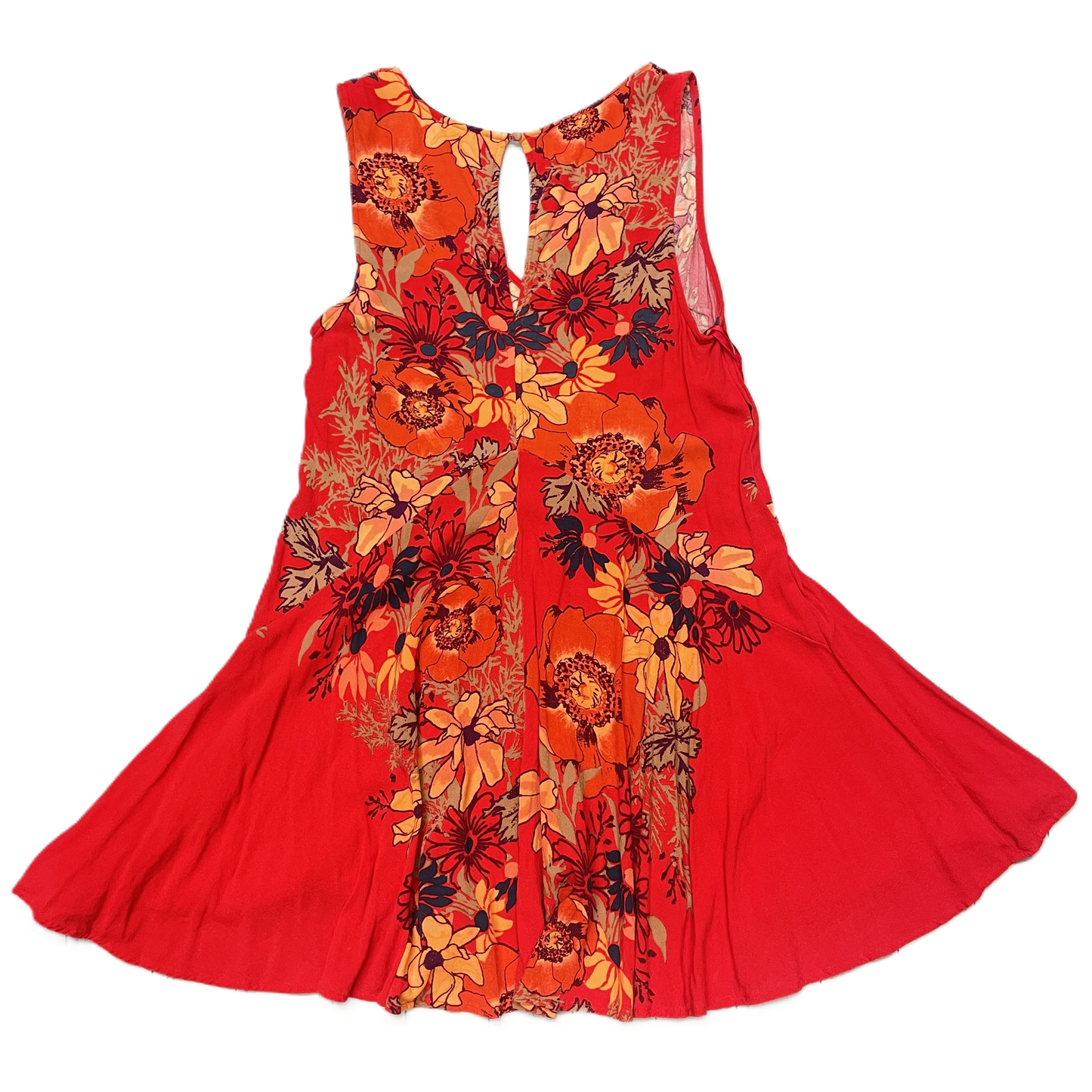 Orange & Red Tunic Sleeveless By Free People, Size: M