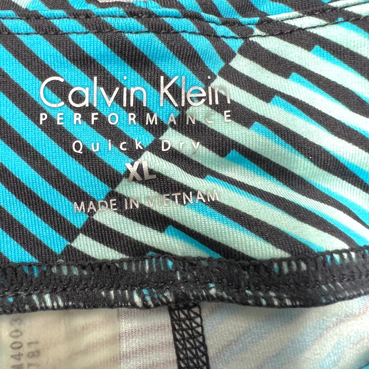 Athletic Capris By Calvin Klein In Blue & Grey, Size: Xl