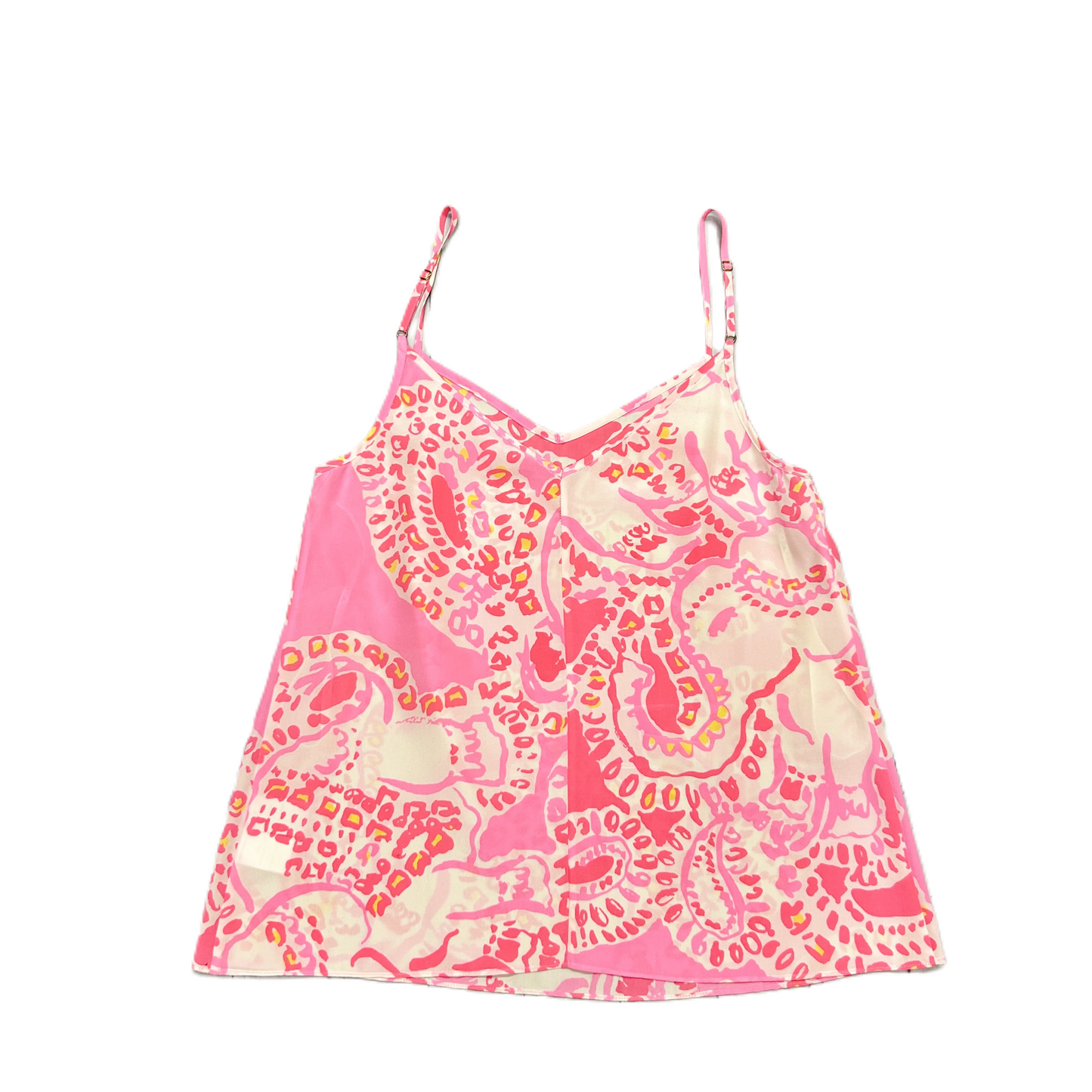 Pink & White Top Cami Designer By Lilly Pulitzer, Size: Xs